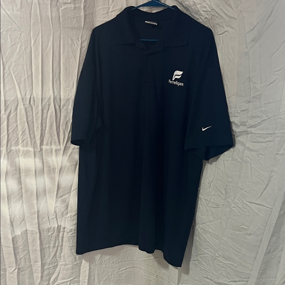 Nike Navy Blue Polo Shirt with A Ferrellgas logo. 2x like new.